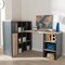Baxton Studio Pandora Grey and Brown Study Desk with Built-in Shelving Unit 141-7965 - alternate 4